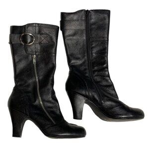 Steve Madden Equal rounded toe heeled leather boots